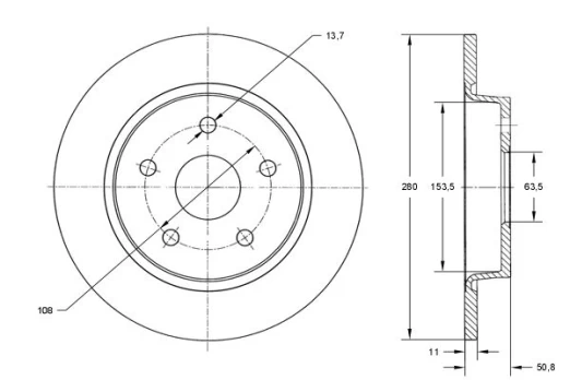 Stabdžių diskas TOMEX Brakes TX 73-01