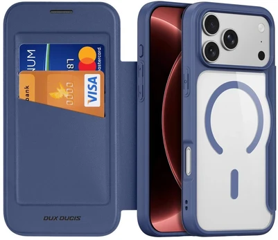 Dėklas DUX DUCIS case SKIN X PRO compatible with MagSafe for iPhone 18 Pro / 17 Pro (Open Ring Version) mėlynas
