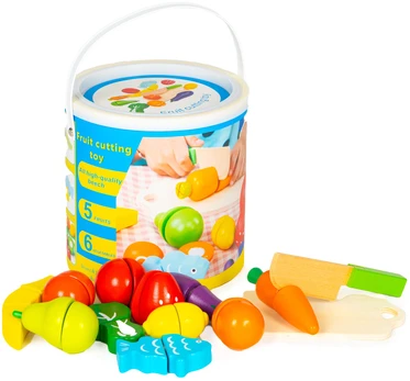 Medinės daržovės ir vaisiai pjaustymui Multistore HC517244, 13 elementų