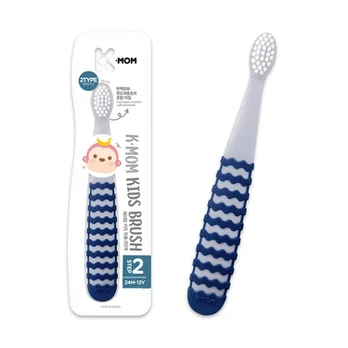 Dantų šepetėlis vaikams K-mom 2-12 m, dryžuota pilka