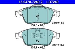 ATE 13.0470-7249.2 Brake pad set