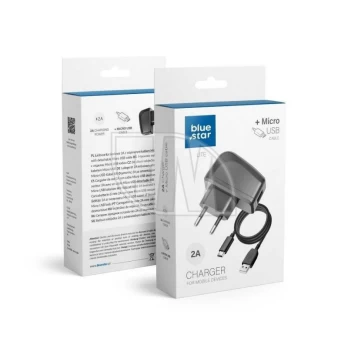 Universalus Micro USB 2A Blue Star Lite sieninis įkroviklis
