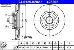 ATE 24.0125-0202.1 Brake Disc