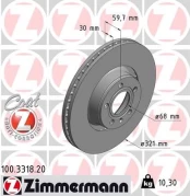 Stabdžių diskas ZIMMERMANN 100.3318.20 kaina