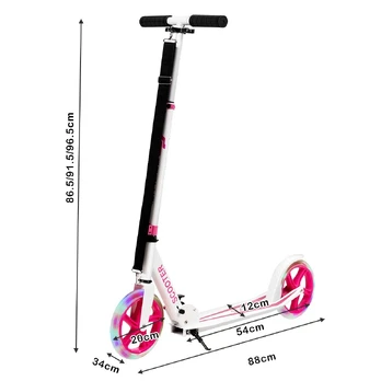 Bonideco Select Paspirtukas 87,5x34x96,5cm., baltos/rožinės spalvos