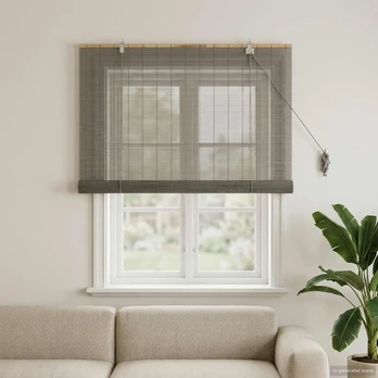 Roletas Pilka 80 x 160 cm Bambukas