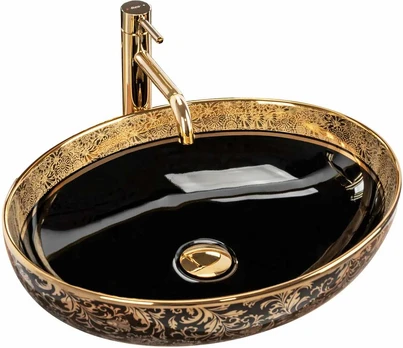 PASTATOMAS PRAUSTUVAS „REA MARGOT Juodas GOLD" JUODA/AUKSINĖ