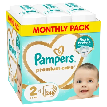 Pampers Premium Care Tape Sauskelnės, 2 Dydis, 246 vnt.