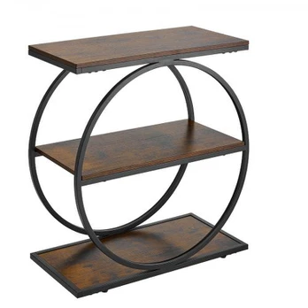 Šoninis staliukas 60x30x65 cm Rudas Metalas Medis Saugojimas