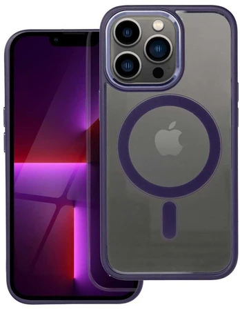 COLOR EDGE MAG COVER case compatible with MagSafe for IPHONE 13 Pro deep violetinė