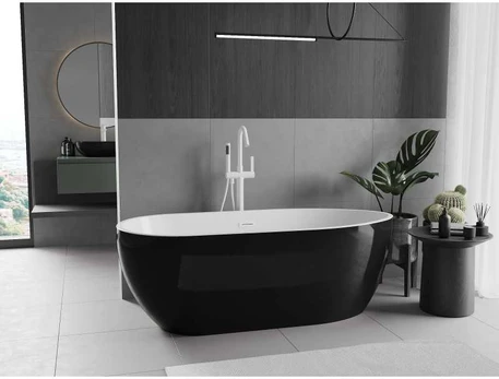 Vonia Mexen Eos, 150 x 75 cm, Baltas/Juodas + Baltas persipylimas