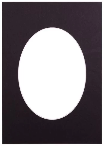 Passepartout 21x29.7, black oval
