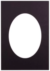 Passepartout 21x29.7, black oval kaina