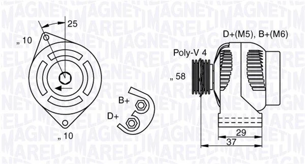 Kintamosios srovės generatorius MAGNETI MARELLI 063341658010