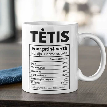Puodelis "Tėčio sudėtis"