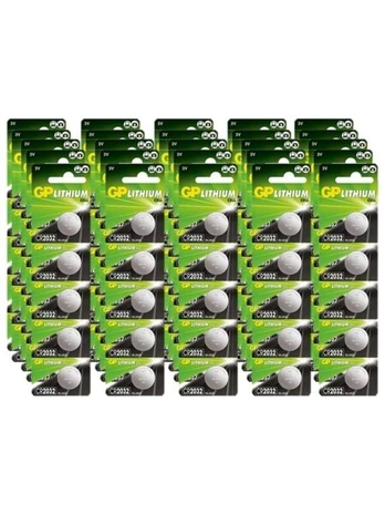 GP elementai CR2032, LITHIUM 3V, 100 vnt