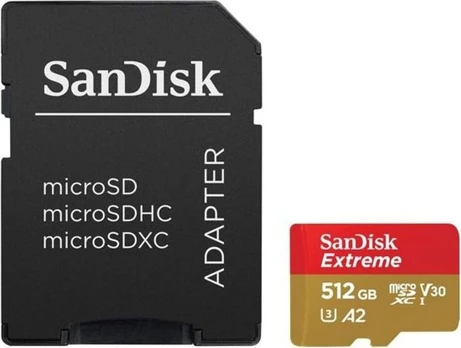 SanDisk Extreme 512 GB MicroSDHC UHS-I Class 10