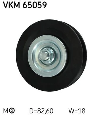 Įtempiklio skriemulys, V formos diržas SKF VKM65059