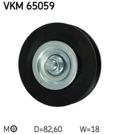 Įtempiklio skriemulys, V formos diržas SKF VKM65059 kaina