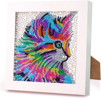 Deimantinis paveikslas Cat Aapxi, 18 x 18 cm