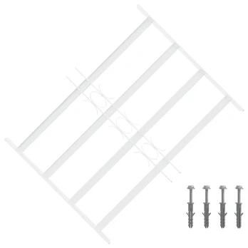 Saugumo grotelės langams su 4 kryžmėmis 3 pcs 43-74 cm