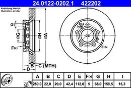 ATE 24.0122-0202.1 Brake Disc