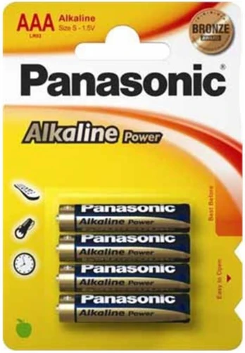 Panasonic LR03-4BB Alkaline Power AAA (LR03) BLISTER PACK 4PCS.