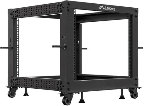 OPEN RACK 19" 9U 600X600-1100 ADJUSTABLE BLACK LANBERG