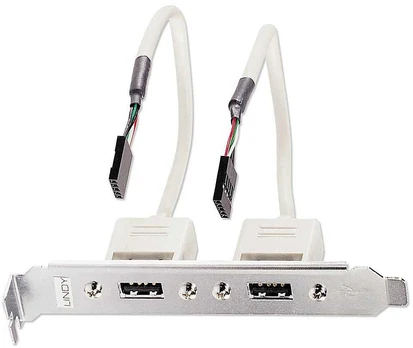 Lindy PC Back Plate, USB 2.0, 2 Port