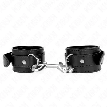 KINK - WRIST RESTRAINTS-SINGLE RIVET ROW Juodas ADJUSTABLE 17-28 CM X 5 CM