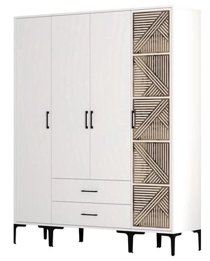Spinta Kalune Design Kumsal STP, balta, 47.5 cm x 160 cm x 201.4 cm