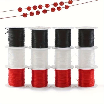 Elastinė virvutė, 2pcs black + 2pcs red