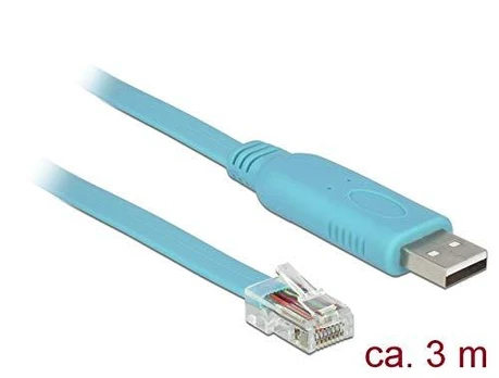 DELOCK Adapteris USB2.0/A St > Seriell RS232 RJ45 St 3.0m blau