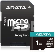 MEMORY Micro SDXC 1TB W/AD.AUSDX1TUI3V30SA2-RA1 ADATA kaina