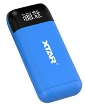 Baterijų įkroviklis XTAR PB2S, mėlynas
