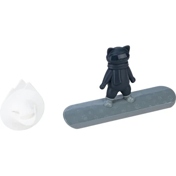 Ototo - Chill Cat Squeegee - Muted Grey and Dark Blue - Compact