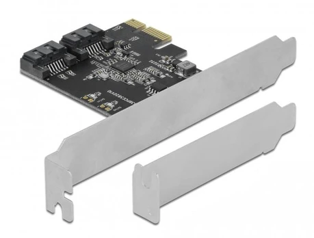 Delock karta PCI Express x1 - 2x SATA žemo profilio