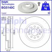 Stabdžių diskas DELPHI BG5140C kaina
