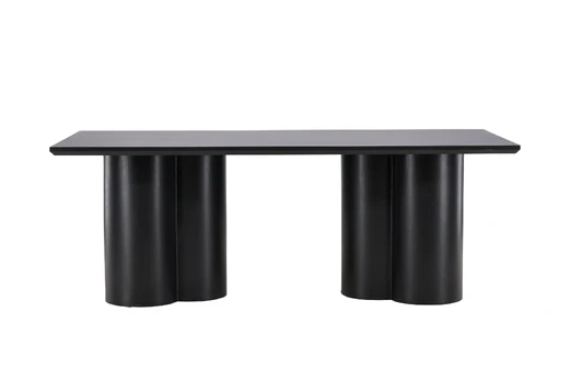 Stačiakampis valgomojo stalas Olivia 100 x 210, juodas