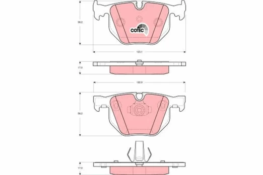 TRW GDB1499 Brake pad set