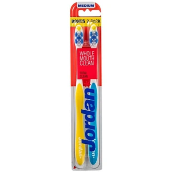 Dantų šepetėliai Jordan Total Clean, Medium, 2 vnt
