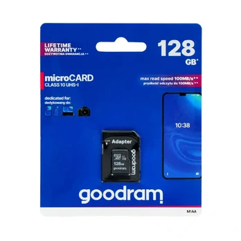 Atminties kortelė Goodram M1AA microSD 128GB 100MB/s UHS-I Class 10