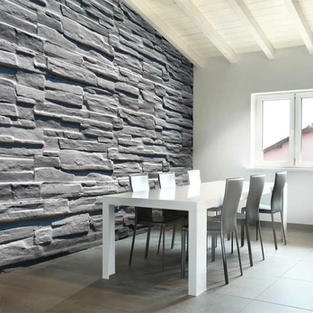 Artgeist Fototapetas - Pilkas stone wall