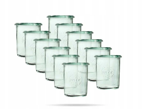 Weck stiklainiai su dangteliais, 160ml, 12 vnt.