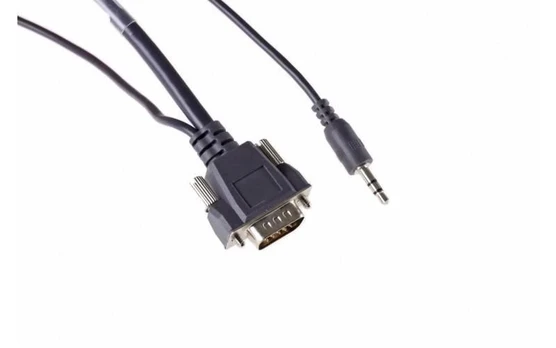 Mercodan PRO VGA m. lyd kabelis, Micro VGA og Lyd, Minijack 7,5m,