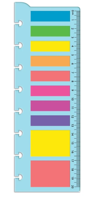 EcoSmart Sticky Notes Colors + Ruler Ind