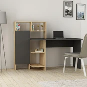 Rašomasis stalas Kalune Design Bugra 550ARN1113, ąžuolo/antracito kaina