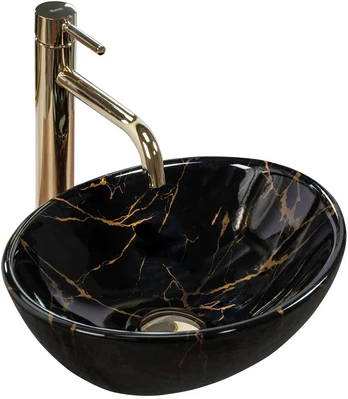 PASTATOMAS PRAUSTUVAS 'REA SOFIA MINI Juodas MARBLE SHINY' JUODA