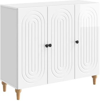 Kabalas Itin blizgi balta 89 x 34,5 x 80 cm Apdirbta mediena