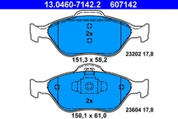 ATE 13.0460-7142.2 Brake pad set